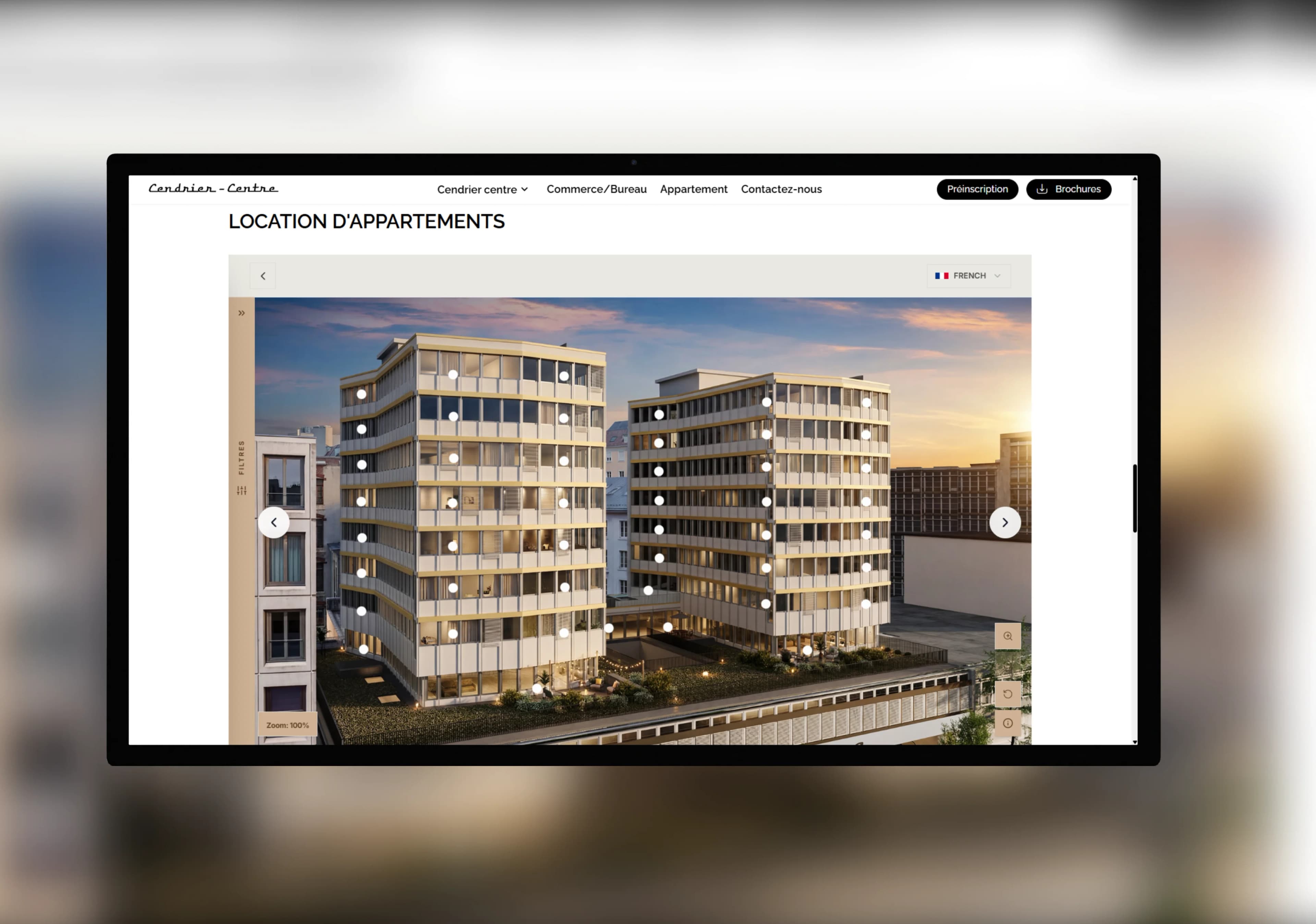 Intégration responsive de SelectSee dans le site de Cendrier Centre
