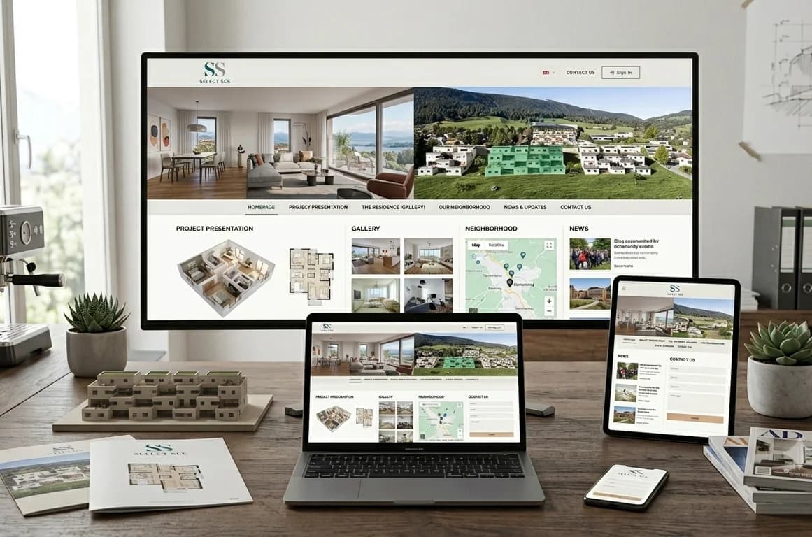 Site internet complet dans l'interface SelectSee